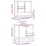 Set de muebles de baño 2 pzas madera contrachapada roble Sonoma von , Badezimmermöbel - Ref: Foro24-3300916, Preis: 140,87 €,...