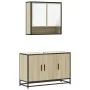 Set de muebles de baño 2 pzas madera contrachapada roble Sonoma de , Muebles de baño - Ref: Foro24-3300921, Precio: 155,12 €,...