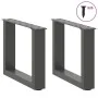 Patas de mesa centro forma U 2uds acero antracita 40x(30-31) cm de , Patas para mesas - Ref: Foro24-4013134, Precio: 54,14 €,...
