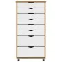 Cajonera con ruedas MOSS madera maciza pino marrón miel by , Lockers and storage cabinets - Ref: Foro24-4015789, Price: 168,0...