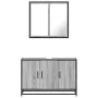 Set de muebles de baño 2 pzas madera contrachapada gris sonoma von , Badezimmermöbel - Ref: Foro24-3300893, Preis: 164,28 €, ...