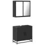 Juego de muebles de baño 2 pzas madera contrachapada negro de , Muebles de baño - Ref: Foro24-3300885, Precio: 147,18 €, Desc...