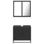 Juego de muebles de baño 2 pzas madera contrachapada negro de , Muebles de baño - Ref: Foro24-3300885, Precio: 147,18 €, Desc...
