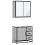 Set de muebles de baño 2 pzas madera contrachapada gris sonoma von , Badezimmermöbel - Ref: Foro24-3300898, Preis: 173,09 €, ...