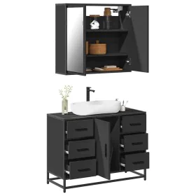 Juego de muebles de baño 2 pzas madera contrachapada negro von , Badezimmermöbel - Ref: Foro24-3300900, Preis: 199,31 €, Raba...