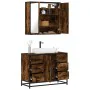 Set de muebles baño 2 pzas madera contrachapada roble ahumado von , Badezimmermöbel - Ref: Foro24-3300902, Preis: 193,01 €, R...