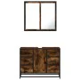 Set de muebles baño 2 pzas madera contrachapada roble ahumado von , Badezimmermöbel - Ref: Foro24-3300902, Preis: 193,01 €, R...