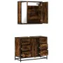 Set de muebles baño 2 pzas madera contrachapada roble ahumado von , Badezimmermöbel - Ref: Foro24-3300902, Preis: 193,01 €, R...