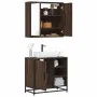 Set de muebles baño 2 pzas madera contrachapada marrón roble von , Badezimmermöbel - Ref: Foro24-3300909, Preis: 140,21 €, Ra...