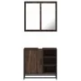 Set de muebles baño 2 pzas madera contrachapada marrón roble von , Badezimmermöbel - Ref: Foro24-3300909, Preis: 140,21 €, Ra...