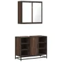 Set de muebles baño 2 pzas madera contrachapada marrón roble by , Bathroom furniture - Ref: Foro24-3300914, Price: 143,31 €, ...