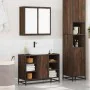 Set de muebles baño 2 pzas madera contrachapada marrón roble by , Bathroom furniture - Ref: Foro24-3300914, Price: 143,31 €, ...