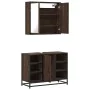 Set de muebles baño 2 pzas madera contrachapada marrón roble by , Bathroom furniture - Ref: Foro24-3300914, Price: 143,31 €, ...