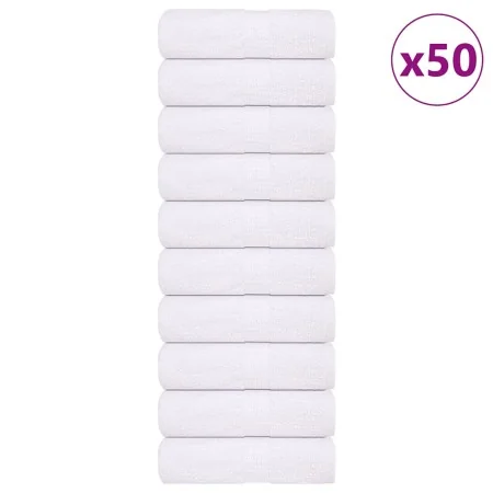 Toallitas de baño 50 uds blanco 15x21 cm 360 gsm 100 % algodón de , Toallas - Ref: Foro24-136640, Precio: 50,11 €, Descuento: %