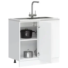 Mueble bajo de cocina Porto madera contrachapada blanca von , Küchenschränke - Ref: Foro24-854298, Preis: 80,07 €, Rabatt: %