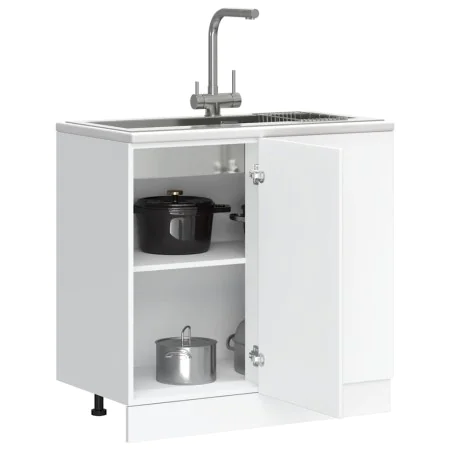 Mueble bajo de cocina Porto madera contrachapada blanca von , Küchenschränke - Ref: Foro24-854298, Preis: 80,07 €, Rabatt: %