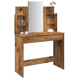Tocador con espejo envejecida 96x39x142 cm de , Tocadores para dormitorios - Ref: Foro24-857011, Precio: 107,00 €, Descuento: %