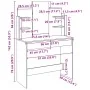 Tocador con espejo envejecida 96x39x142 cm von , Schlafzimmerkommoden - Ref: Foro24-857011, Preis: 107,00 €, Rabatt: %