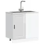 Mueble bajo de cocina Porto alto brillo blanco de , Armarios de cocina - Ref: Foro24-854300, Precio: 89,95 €, Descuento: %