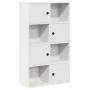 Estantería de madera de ingeniería blanca 60x24x101,5 cm by , Bookcases and shelves - Ref: Foro24-860391, Price: 71,62 €, Dis...