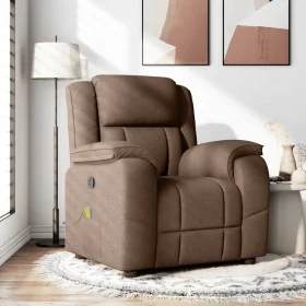 Sillón reclinable con masaje de tela marrón by , Armchairs - Ref: Foro24-4015714, Price: 240,92 €, Discount: %