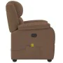 Sillón reclinable con masaje de tela marrón de , Sillones - Ref: Foro24-4015714, Precio: 240,92 €, Descuento: %