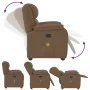 Sillón reclinable con masaje de tela marrón de , Sillones - Ref: Foro24-4015714, Precio: 240,92 €, Descuento: %