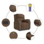 Sillón reclinable con masaje de tela marrón de , Sillones - Ref: Foro24-4015714, Precio: 240,92 €, Descuento: %