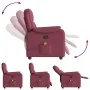 Sillón de masaje reclinable de tela color vino tinto von , Sessel - Ref: Foro24-4015693, Preis: 201,68 €, Rabatt: %
