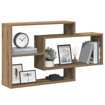 Estante de pared madera ingeniería roble artisian 104x20x58,5cm de , Estantes y estanterías - Ref: Foro24-855823, Precio: 52,...
