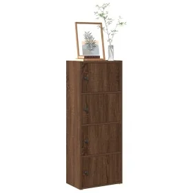 Estantería madera de ingeniería marrón roble 40x24x102 cm by , Bookcases and shelves - Ref: Foro24-860379, Price: 74,67 €, Di...