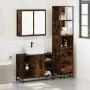 Set de muebles baño 3 pzas madera contrachapada roble ahumado de , Muebles de baño - Ref: Foro24-3301152, Precio: 229,78 €, D...