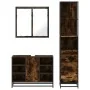 Set de muebles baño 3 pzas madera contrachapada roble ahumado de , Muebles de baño - Ref: Foro24-3301152, Precio: 229,78 €, D...