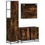 Set de muebles baño 3 pzas madera contrachapada roble ahumado de , Muebles de baño - Ref: Foro24-3301152, Precio: 229,78 €, D...