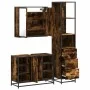 Set de muebles baño 3 pzas madera contrachapada roble ahumado de , Muebles de baño - Ref: Foro24-3301152, Precio: 229,78 €, D...