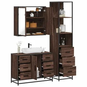 Set de muebles baño 3 pzas madera contrachapada roble marrón von , Badezimmermöbel - Ref: Foro24-3301144, Preis: 285,51 €, Ra...