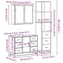 Set de muebles baño 3 pzas madera contrachapada roble marrón von , Badezimmermöbel - Ref: Foro24-3301144, Preis: 285,45 €, Ra...