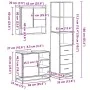 Set de muebles de baño 3 pzas madera contrachapada gris sonoma von , Badezimmermöbel - Ref: Foro24-3301178, Preis: 262,93 €, ...