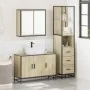 Set de muebles de baño 3 pzas madera contrachapada roble Sonoma de , Muebles de baño - Ref: Foro24-3301131, Precio: 262,38 €,...