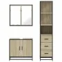 Set de muebles de baño 3 pzas madera contrachapada roble Sonoma de , Muebles de baño - Ref: Foro24-3301131, Precio: 262,38 €,...