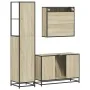 Set de muebles de baño 3 pzas madera contrachapada roble Sonoma de , Muebles de baño - Ref: Foro24-3301131, Precio: 262,38 €,...