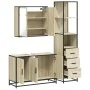 Set de muebles de baño 3 pzas madera contrachapada roble Sonoma de , Muebles de baño - Ref: Foro24-3301131, Precio: 262,38 €,...