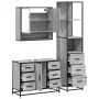 Set de muebles de baño 3 pzas madera contrachapada gris sonoma von , Badezimmermöbel - Ref: Foro24-3301173, Preis: 312,88 €, ...