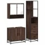 Set de muebles baño 3 pzas madera contrachapada roble marrón by , Bathroom furniture - Ref: Foro24-3301159, Price: 237,06 €, ...