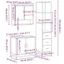 Set de muebles baño 3 pzas madera contrachapada roble marrón by , Bathroom furniture - Ref: Foro24-3301159, Price: 237,06 €, ...