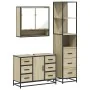 Set de muebles de baño 3 pzas madera contrachapada roble Sonoma von , Badezimmermöbel - Ref: Foro24-3301171, Preis: 297,26 €,...