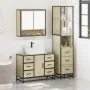 Set de muebles de baño 3 pzas madera contrachapada roble Sonoma von , Badezimmermöbel - Ref: Foro24-3301171, Preis: 297,26 €,...