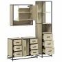 Set de muebles de baño 3 pzas madera contrachapada roble Sonoma von , Badezimmermöbel - Ref: Foro24-3301171, Preis: 297,26 €,...