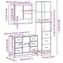 Set de muebles de baño 3 pzas madera contrachapada roble Sonoma von , Badezimmermöbel - Ref: Foro24-3301171, Preis: 297,26 €,...