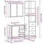 Set de muebles de baño 3 pzas madera contrachapada gris sonoma von , Badezimmermöbel - Ref: Foro24-3301138, Preis: 281,52 €, ...